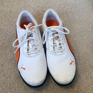 woman puma golf shoes; fairly used still good condition; woman’s 7
